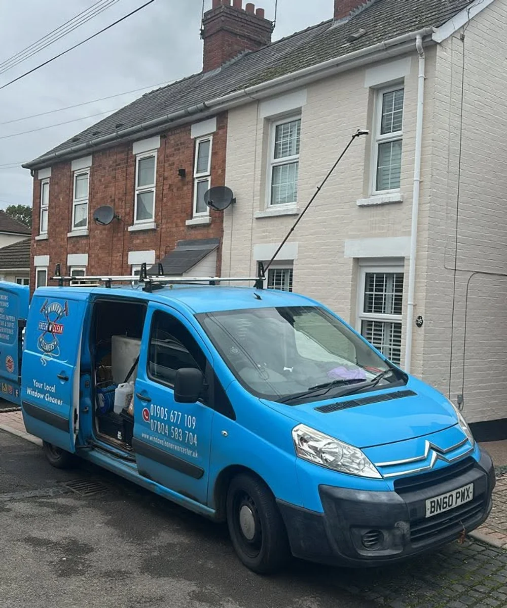 Genuine Fresh N Clean vehicle outside a residential property